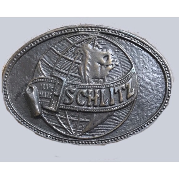 Vintage Schlitz Beer Belt Buckle